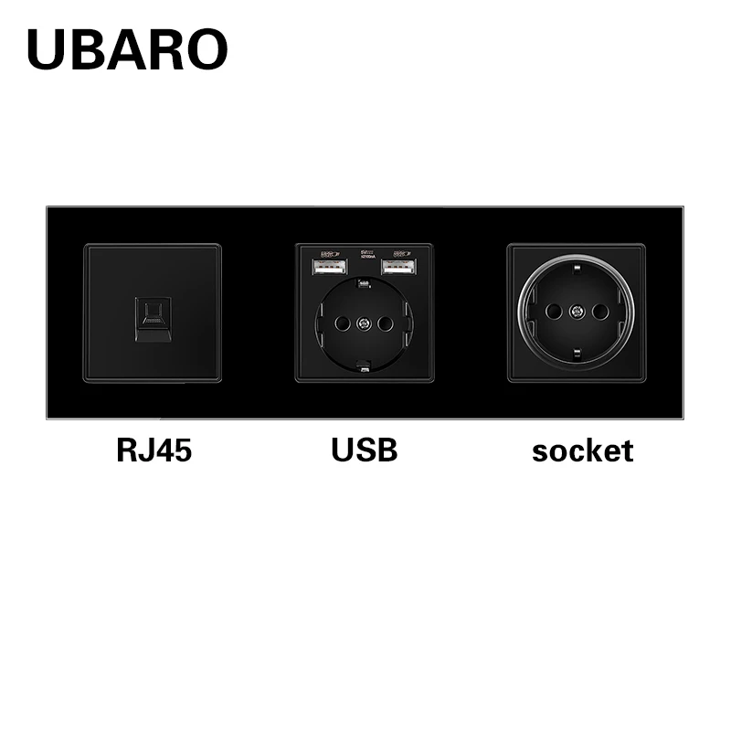 UBARO 258*86 Пособия по немецкому языку Стандартный закаленное Стекло Панель розетки