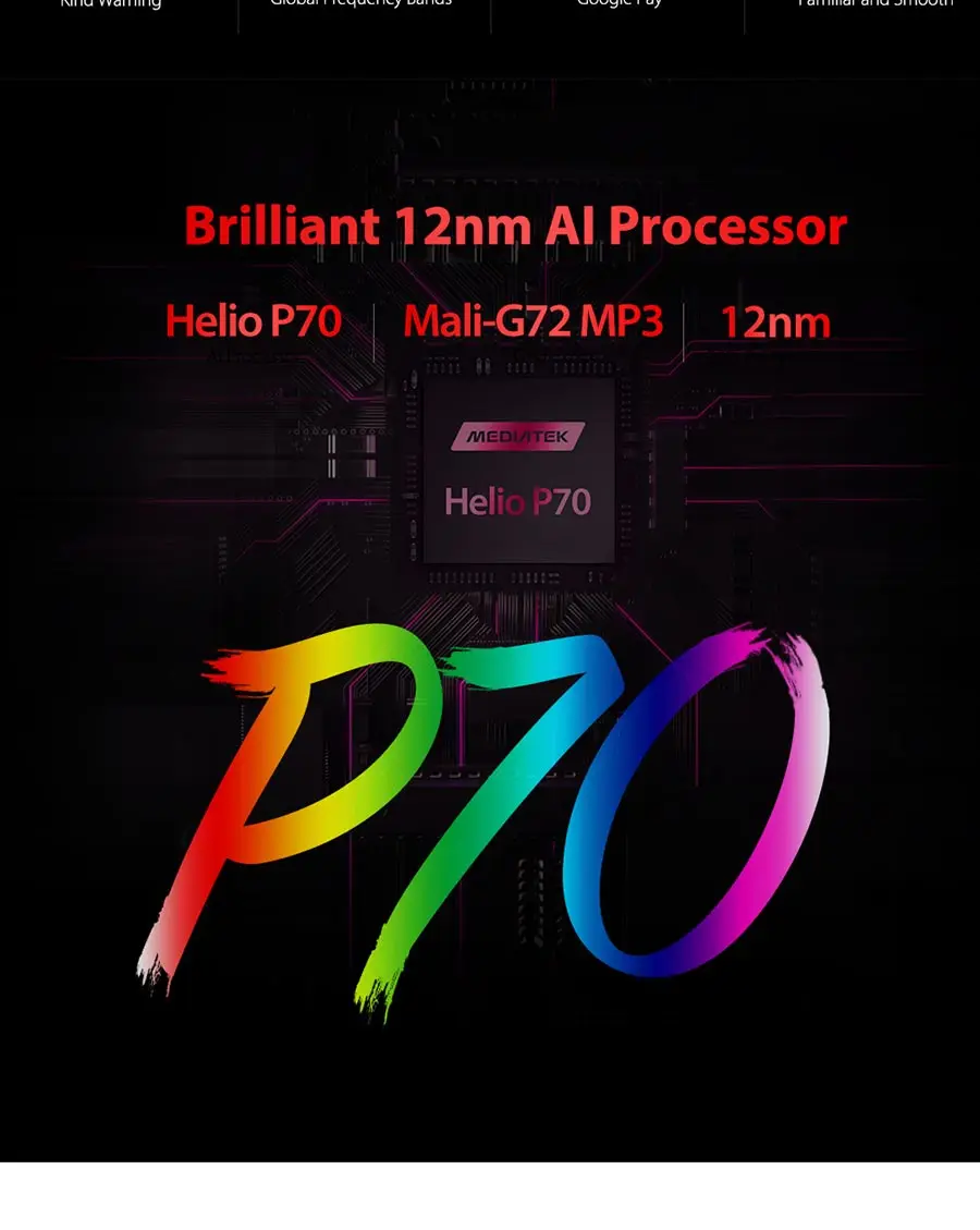 Ulefone Armor 6E Android 9,0 6," IP68 Водонепроницаемый Helio P70 4G+ 64G для распознавания лица NFC Беспроводная зарядка прочный мобильный телефон