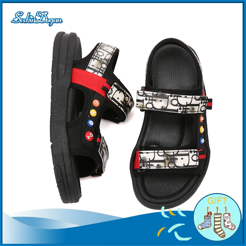 

Kids Sandals luminous Reflective Boy's Shoes Wide Toe Design is Comfortable Children Sandals Non-slip Soles Are Safe Footwear