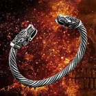 Форма браслет с волчьей головой Viking Браслет-манжета Magic Pulsera дракон животных Мужчины ювелирные изделия браслет браслеты на запястье для женщин браслет