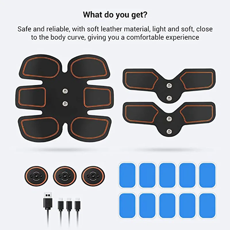 

ABS Stimulator Muscle Toner Portable Muscle Trainer Abdominal Toning Belt Ultimate Abs Stimulator For Work Out Fitness XA46T