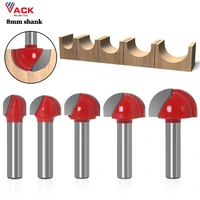 68mm shank ball nose end mill wood router bit set round cove cnc milling cutter radius core box solid carbide woodworking tools