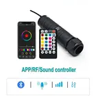 Автомобильная звезда 6 Вт RGB светодиодная волоконно-оптическая лампа двигатель приложение для смартфона Радиочастотное устройство управления + звуковое аудио Дистанционное музыкальное управление ler потолок DIY