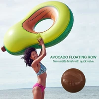 inflatable floating row large avocado floating row with brown inflatable ball fast inflation summer beach swimming raft toy