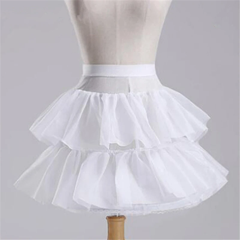 

Free Shipping Short Girl's Kid's Petticoat Crinoline Underskirt Wedding Party Dress Prom Dress Petticoat One-Bones Puffy Skirt