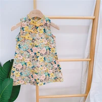1 7t summer new girls dresses floral baby girl weding party dress children chinese traditional cheongsam costume qipao outfits