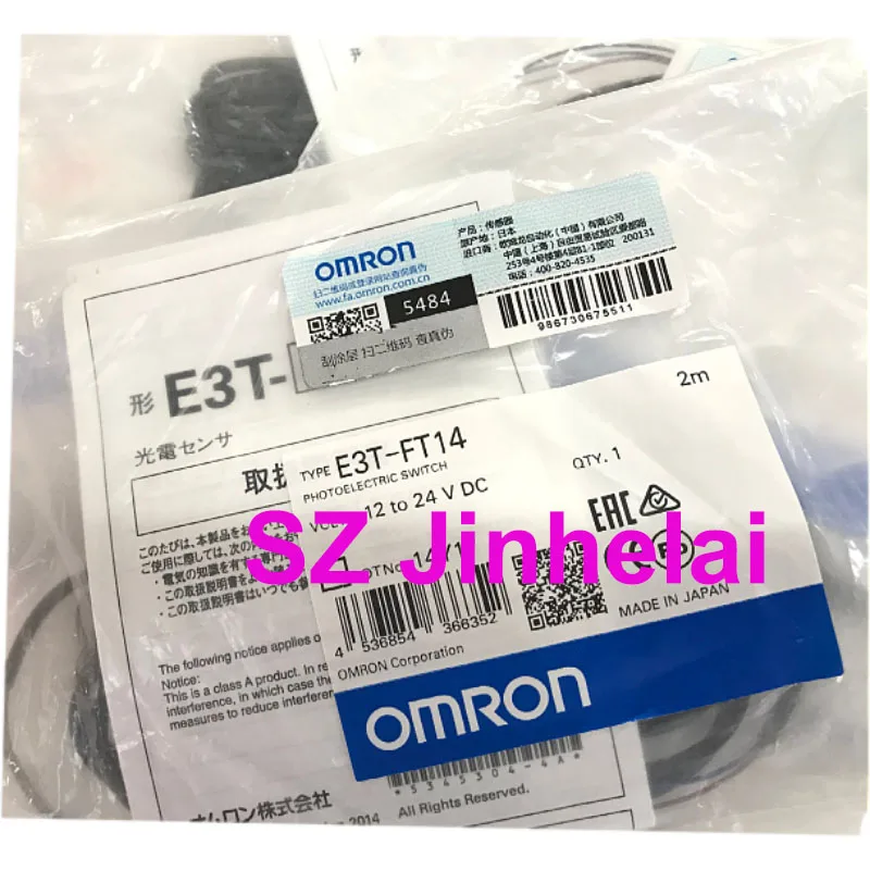 

OMRON E3T-FT14 Authentic Original Photoelectric Switches 2M 12-24VDC
