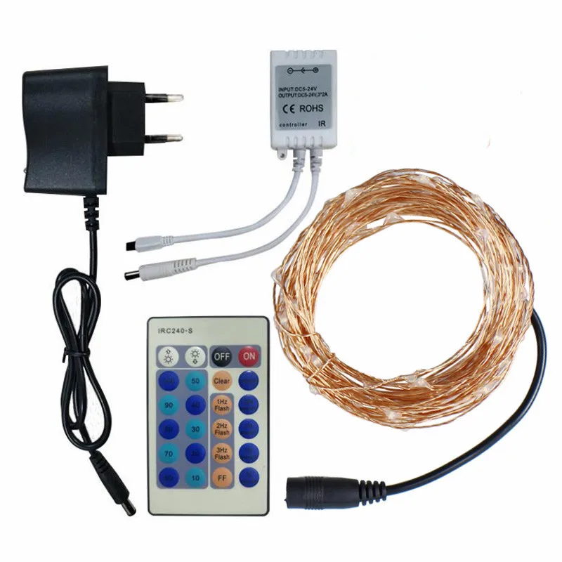 Светодиодная гирлянда с пультом дистанционного управления диммируемая 50 м