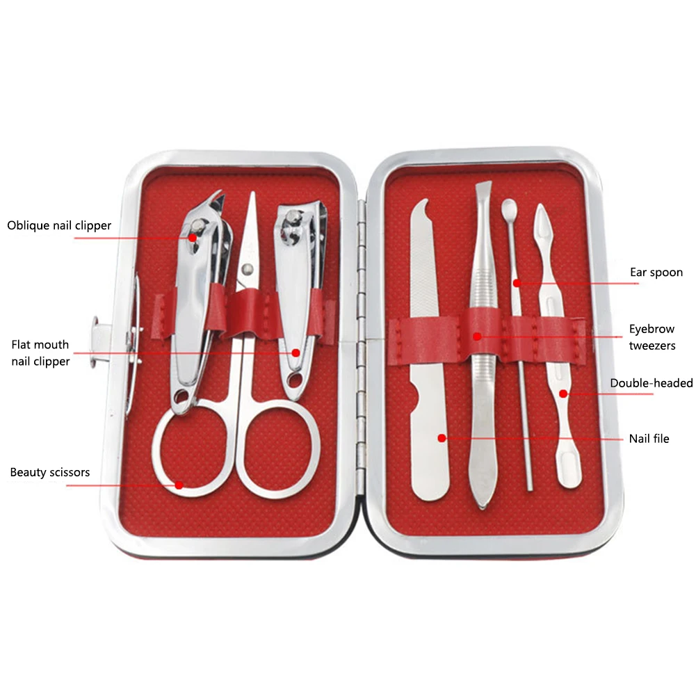 7 шт./комплект кусачки для маникюра и педикюра из нержавеющей стали|Ножницы