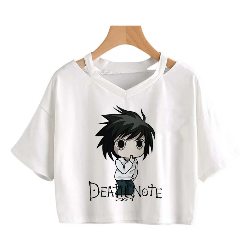 

Футболка женская с японским аниме «Death Note», милая мультяшная рубашка с принтом отбеливателя ихиго, графические тройники, женские топы