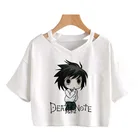 Футболка женская с японским аниме Death Note, милая мультяшная рубашка с принтом отбеливателя ихиго, графические тройники, женские топы