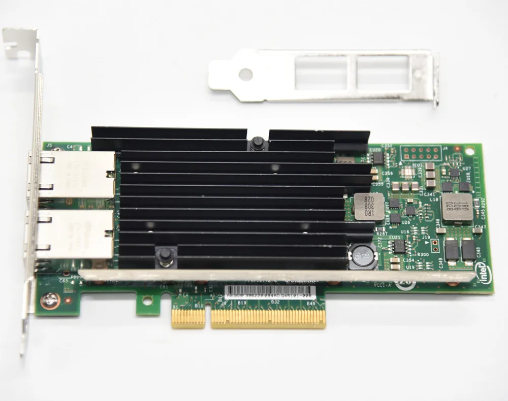 Intel/DELL X540 T2 JM42W 3DFV8 10 Гбит/с двойной порт PCI E X8 RJ45 Ethernet сетевой адаптер Серверная
