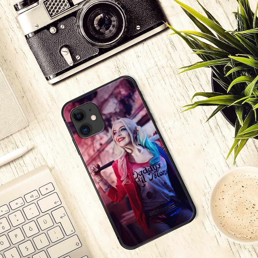 

Harley Willing Quinn Phone Case Cover Hull For iphone 5 5s se 2020 6 6s 7 8 12 mini plus X XS XR 11 PRO MAX black Back Silicone