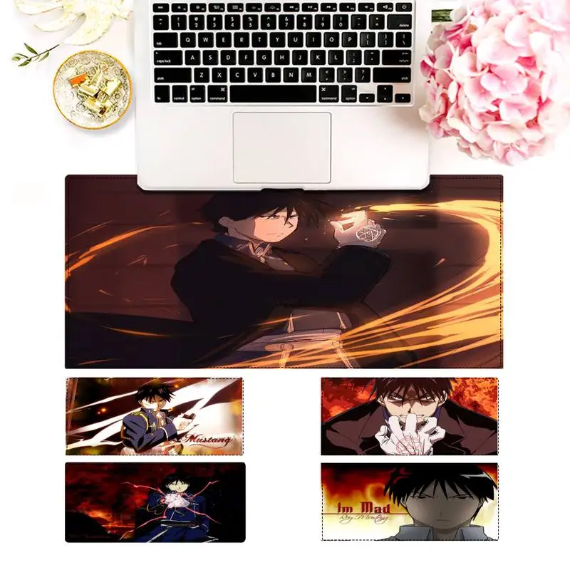 

Brand Fullmetal Alchemist Roy Mustang Mouse Pad Gamer Keyboard Maus Pad Desk Mouse Mat Game Accessories For Overwatch