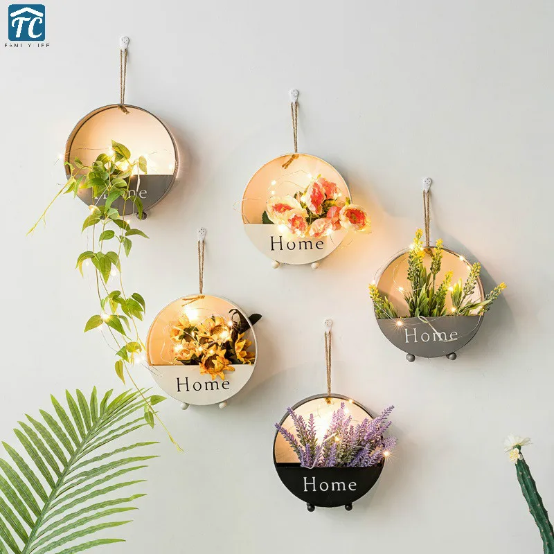 Северные украшения на стену для хранения корзины цветочный горшок имитация