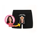 Индивидуальные боксеры с изображением, индивидуальное нижнее белье, трусы с фото, подарок для мужа, парня, свадебный подарок, Valenti