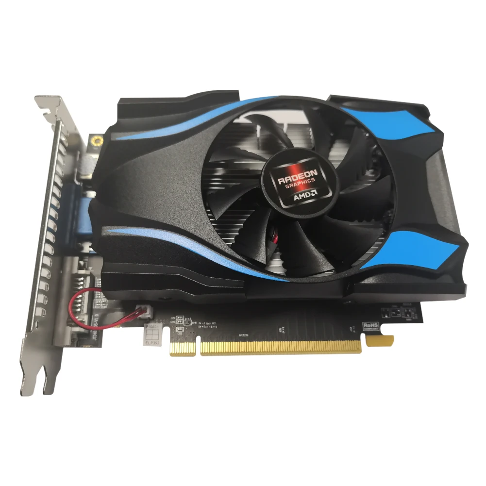 R7350 2 ГБ DDR5 128 бит Pcie 0 Графическая карта с вентилятором воздушного охлаждения