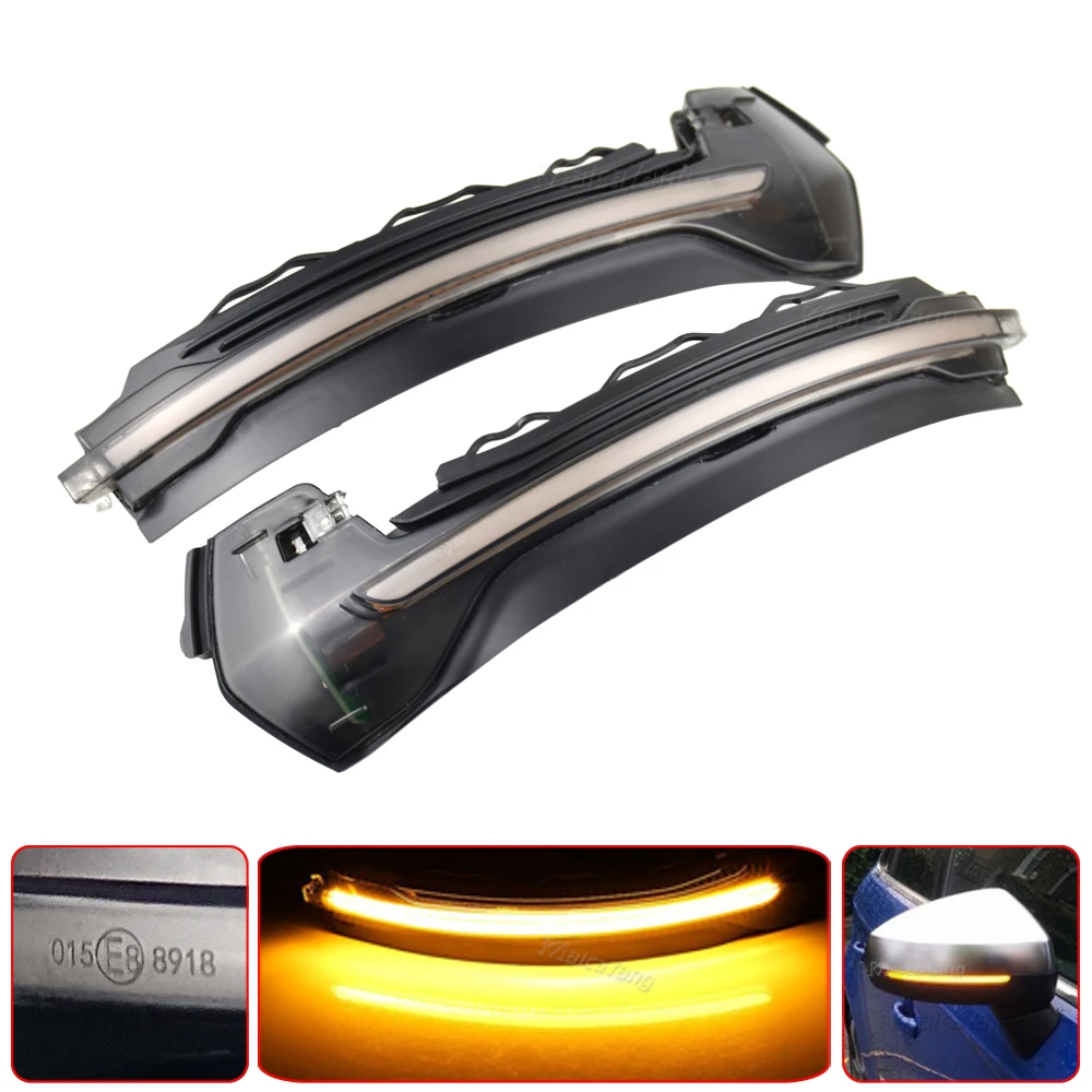 

For Audi A3 S3 8V RS3 2013 2014 2015 2016 2017 2018 2019 2020 Rearview LED Dynamic Turn Signal Light Flowing Side Mirror Lamp