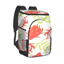 Thermal Backpack Tropical Dragon Fruit Waterproof Cooler Bag Large Insulated Bag Picnic Cooler Backpack Refrigerator Bag