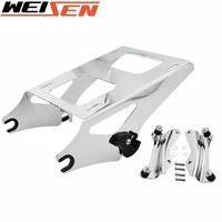 motorcycle for harley touring 2014 2021 chrome two up tour pack luggage rack detachable docking hardware kit fit road king