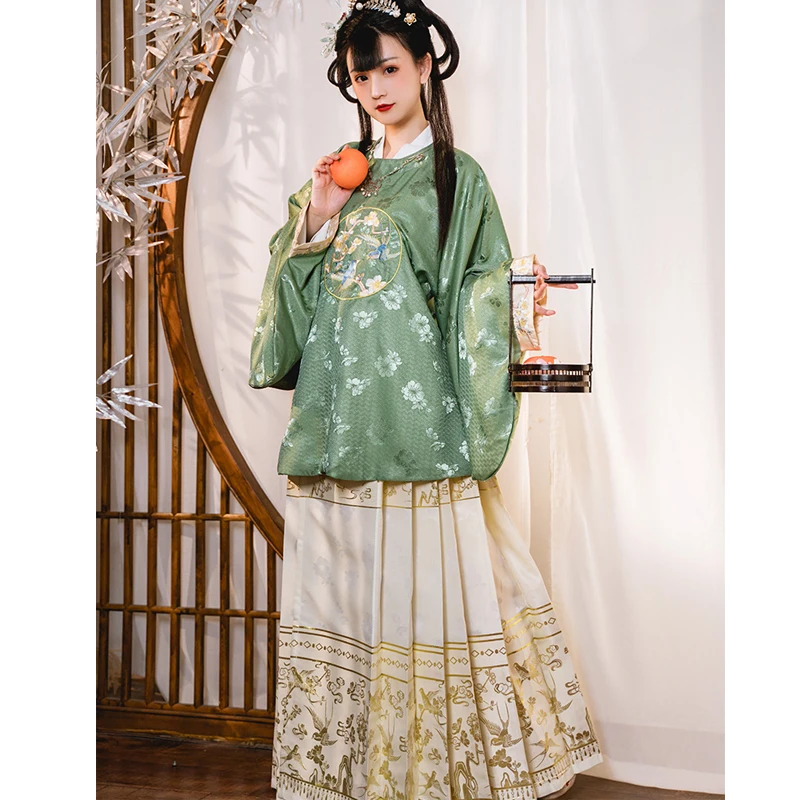 Династии Hanfu с круглым вырезом женские платье феи Традиционный китайский