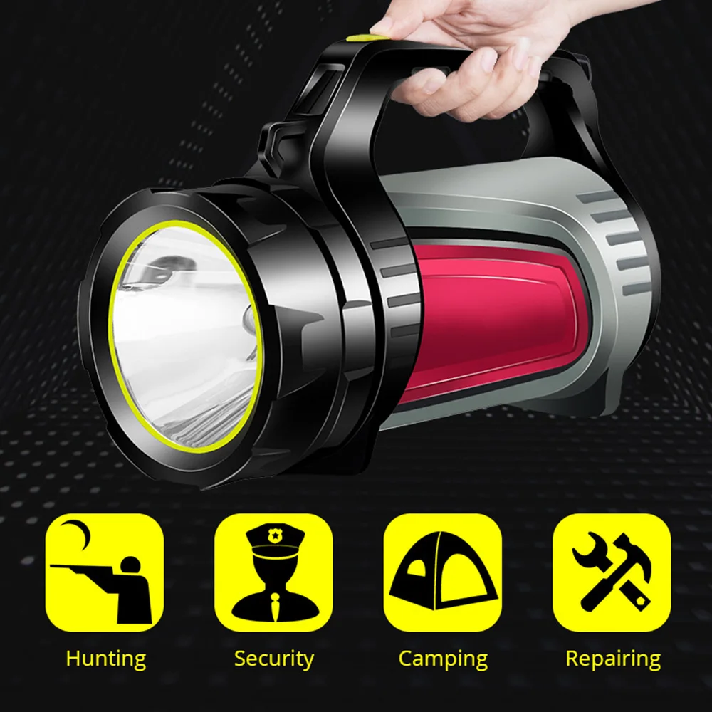 Суперъяркий ручной портативный USB Перезаряжаемый фонарик мощностью 10 Вт