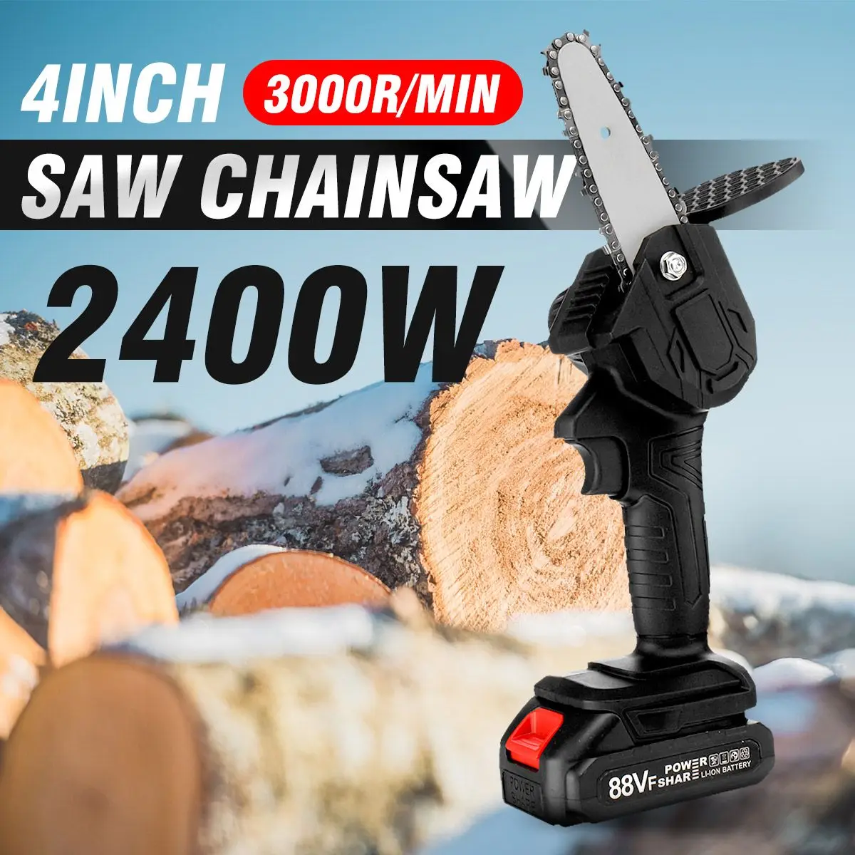

Электрические цепные пилы BLMIATK, 2400 Вт, 88 в, 4 дюйма, с аккумулятором