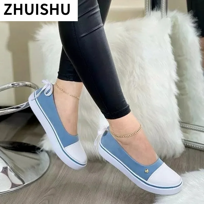 

2021 Spring New Women Canvas Shoes Students Girl Flat Shoes Comfortable Sneakers Asakuchi Women Walking Shoes Zapatos Mujer