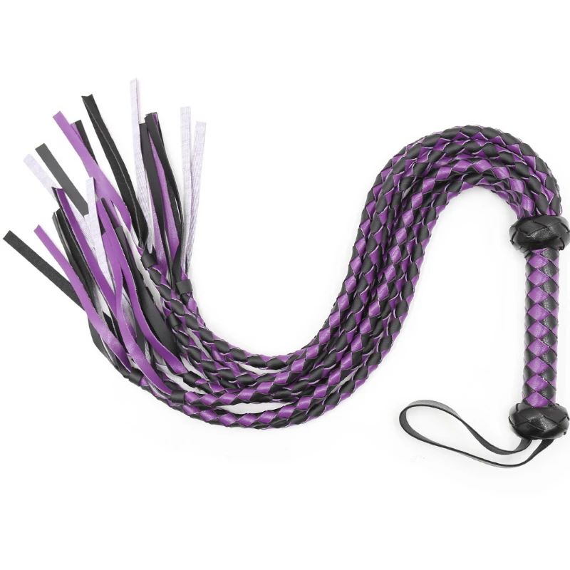 Плетёный плетёный кнут фиолетового цвета с узлом SM бондаж БДСМ плетка королева