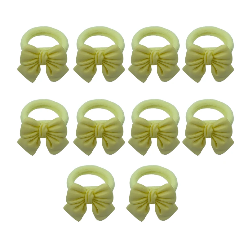 newborn socks for babies 10pcs/bag 2cm Bow Girls Scrunchie Elastic Hair Bands Kids Baby Rubber Headband Decorations Ties Gum For Mini Hair Accessories cool baby accessories
