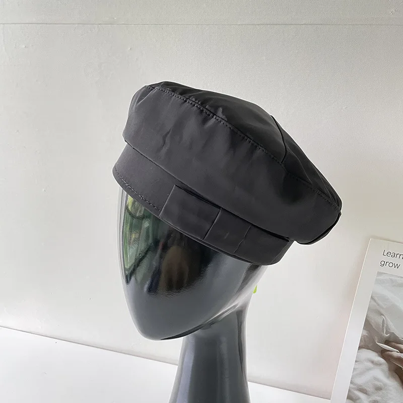 

202106-weimin NEW grace Satin bowknot lady beret hat women Leisure painter hat