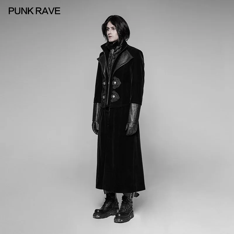 PUNK RAVE Men's Jackets and Coats Vintage Gothic Palace Jacket Coat Victorian Style Winter Long Stage Performance Costume | Мужская