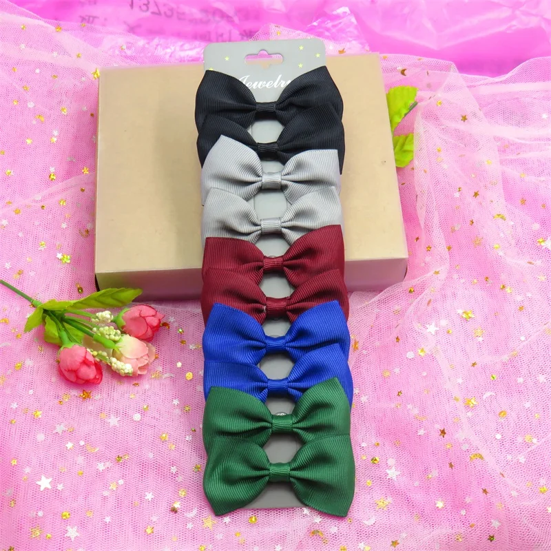 10 шт./компл. с карточкой бутик темных цветов корсажная лента для девушек бантом