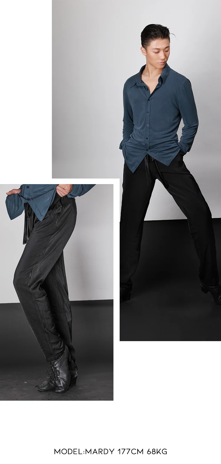Zymdancstyle штаны для сна?# MSK01 Мужская одежда для латинских танцев, эластичный пояс, стандартные брюки для бальных танцев