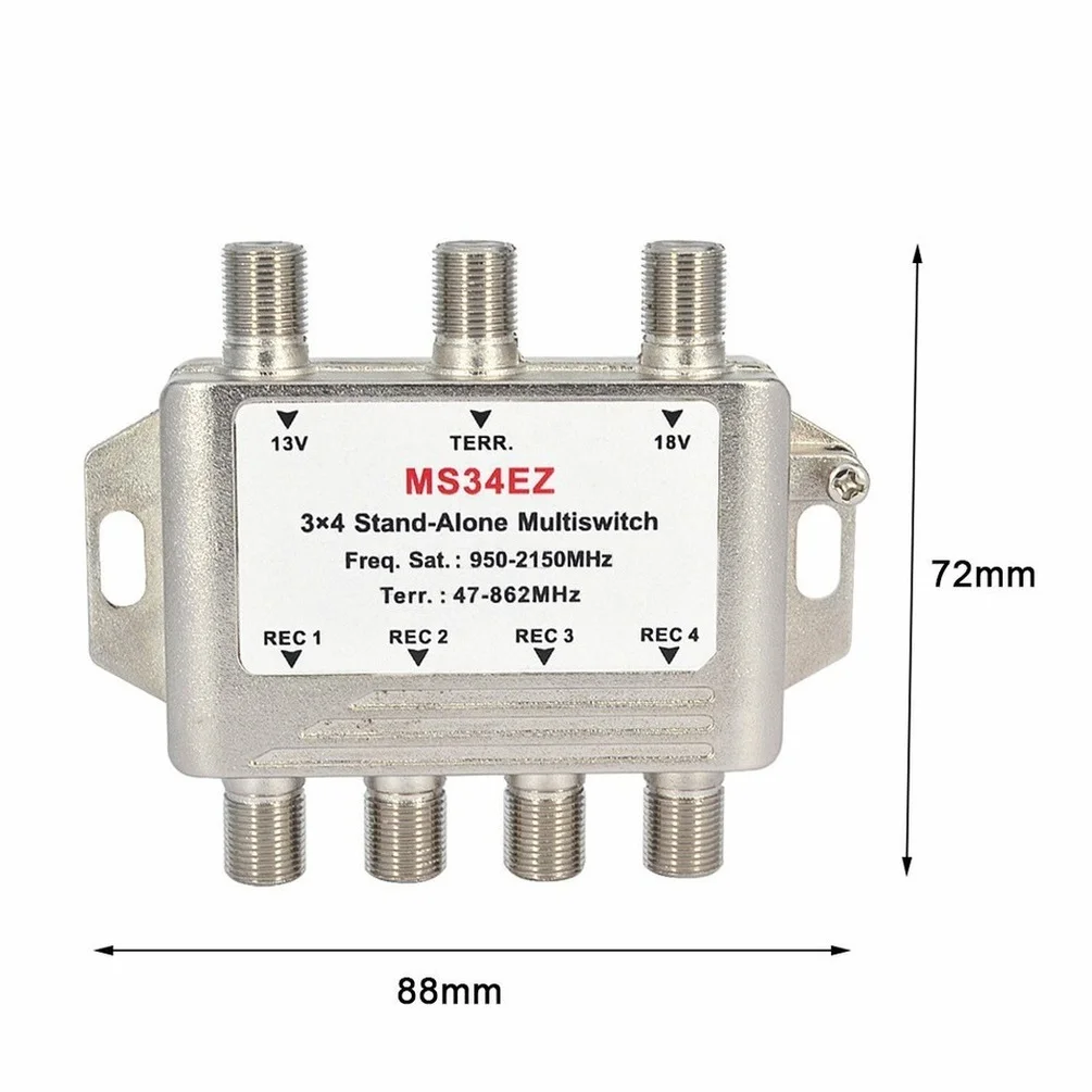 3x4 Satellite MultiSwitch Splitter FTA TV LNB Switch Cascade satellite 3 in 4 Out Multiswitch | Электроника