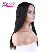 lydia long straight synthetic wigs for women black daily heat resistant futura mixed hair natural looking blonde ombre 20inch
