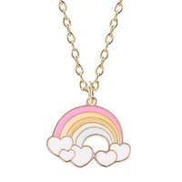 japanese and korean men and women wild necklace female cute rainbow cloud pendant choker fashion female clavicle chain