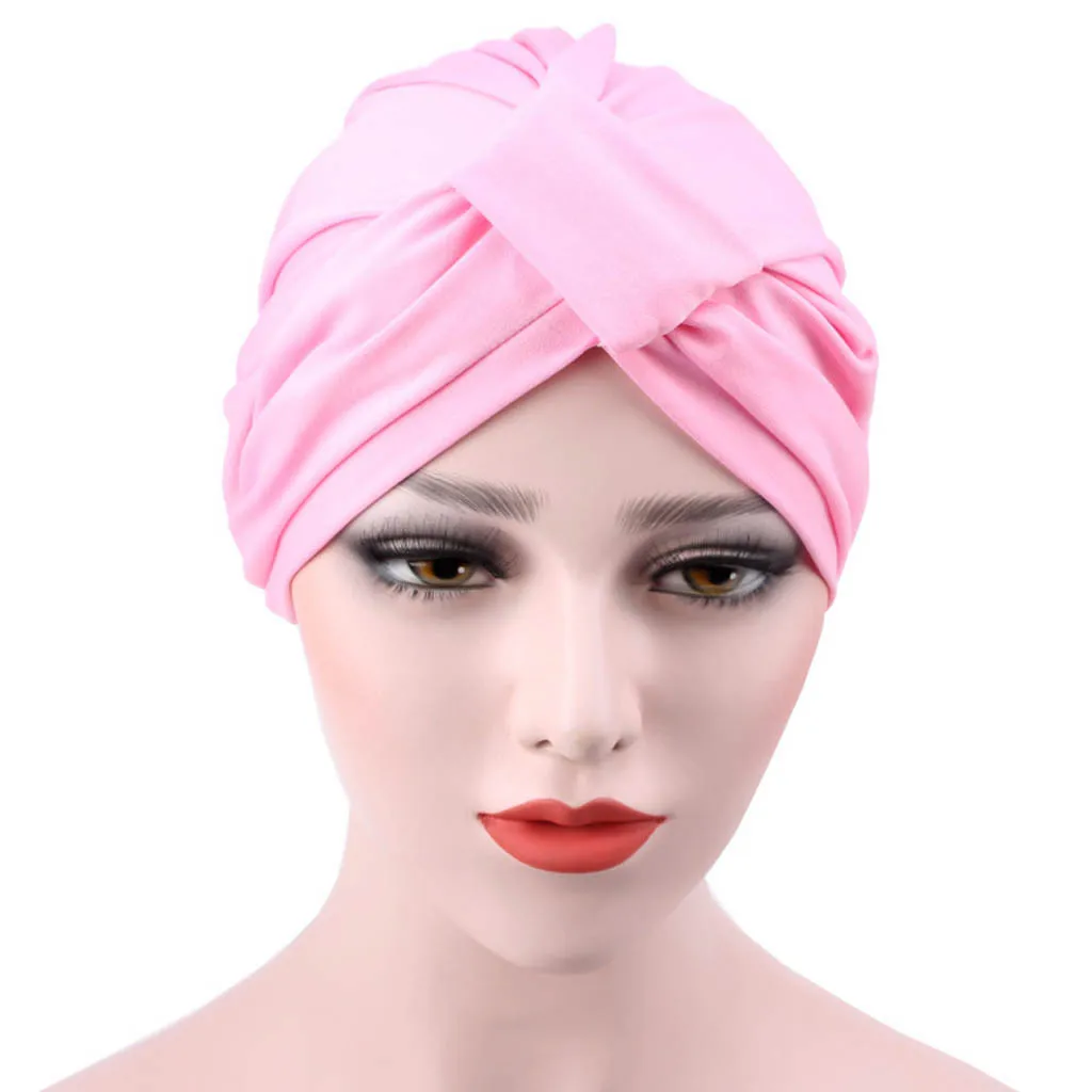 New Ladies Muslim Scarves Casual Scarf Women India Africa Elastic Turban Cap Hat Head Wrap Y802 | Аксессуары для одежды
