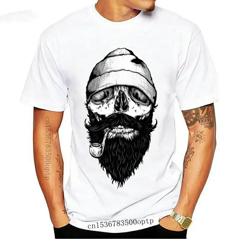 

New Beard Skull Bone Sailor Pirate Cool Gift Retro T Shirt 555 Free Shipping Tee Shirt