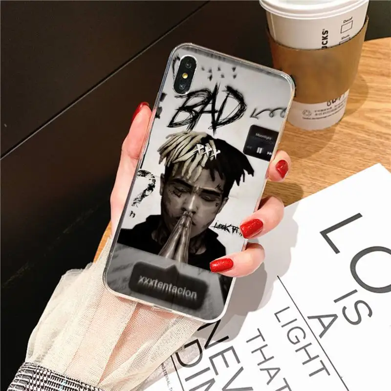 Чехол Rapper XXXTENTACION для телефона Iphone 7 8 Plus X Xs Max Xr 11 12 13 Mini Pro SE2 прозрачный мягкий чехол