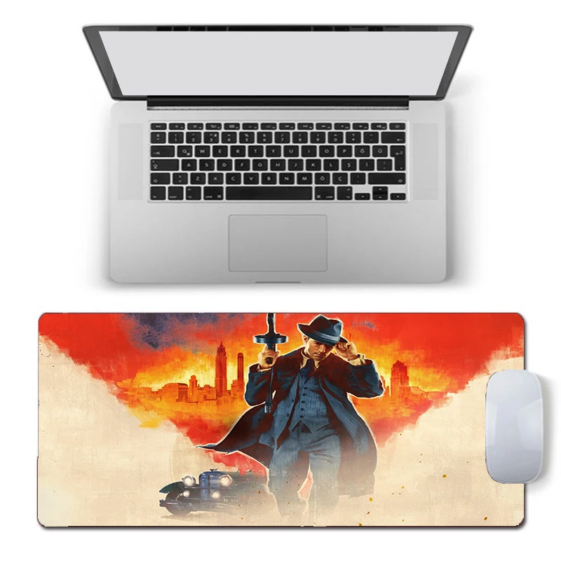 

Mafia Large Mouse Pad Persian Carpet Laptop Pc Gamer Keyboard Mousepad Edge White Tassel Rubber Table Mat for Pet
