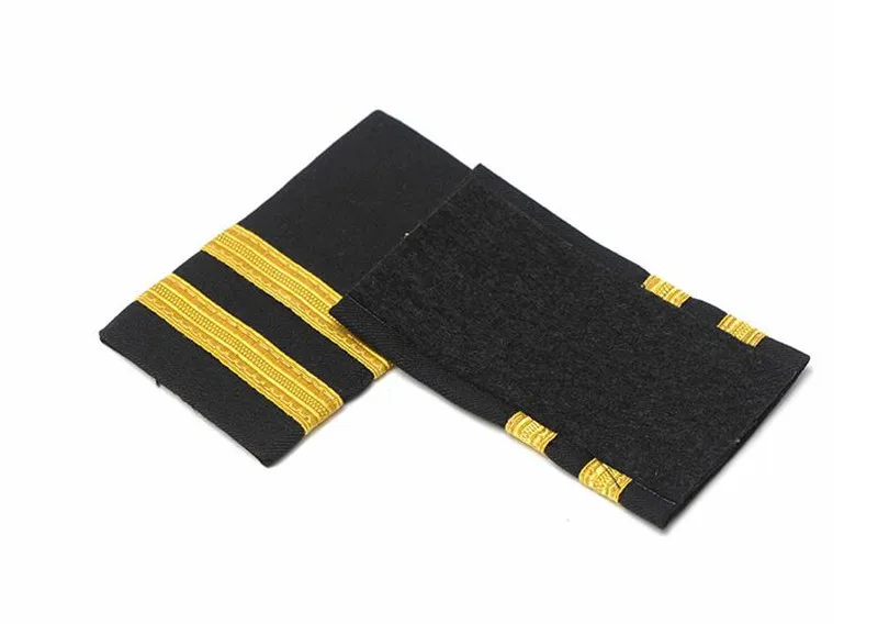 Четыре золотых серебряных бара авиалиний пилот Epaulets капитан Наплечные доски Insignia Ползунки Хэллоуин косплей эполет для пилота подарок