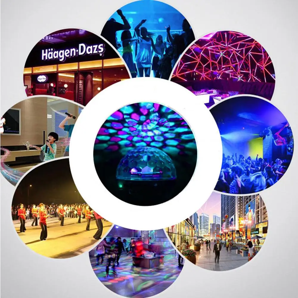 Мини USB цветной светодиодный диско светильник s портативный хрустальный