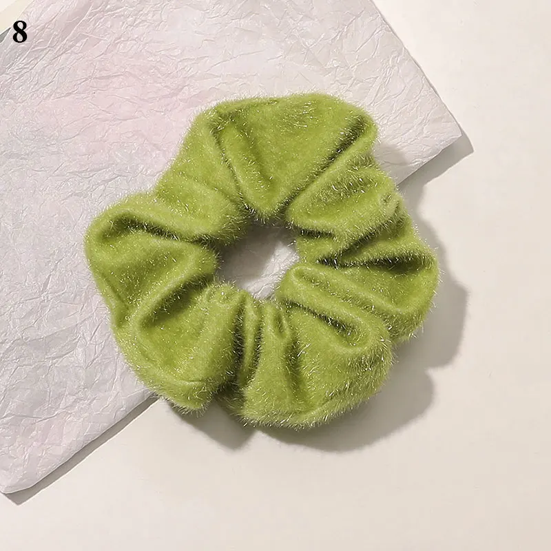 

Резинки для волос с блестками, эластичные шёлковые кольца для прически «конский хвост», аксессуар для волос с большими кишечными звеньями, ...