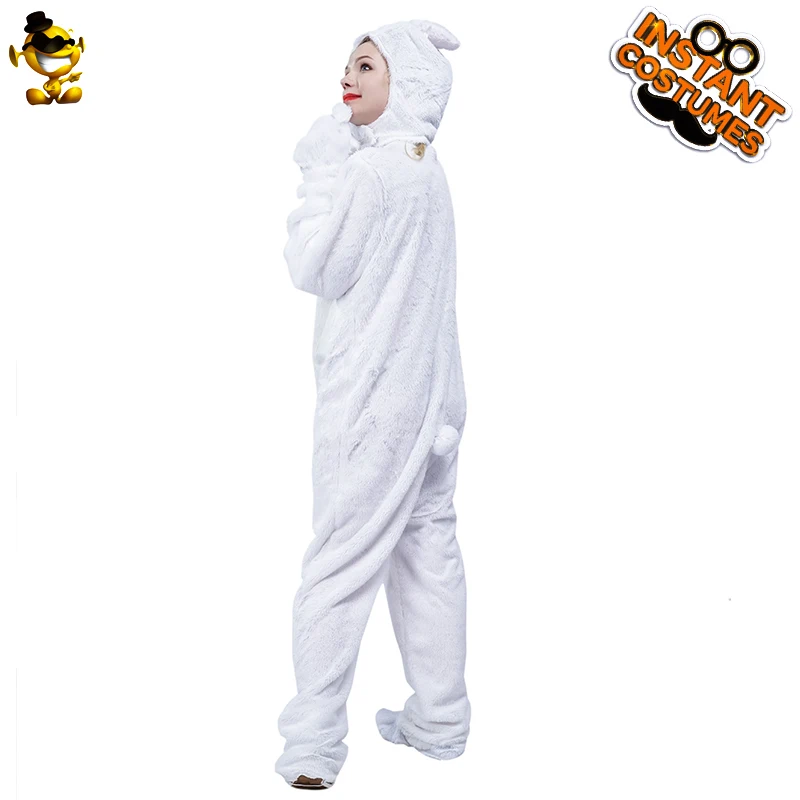 

Christmas Adult White Bunny Costume Cosplay Cute Rabbit Jumpsuit for Carnival Party Costumes
