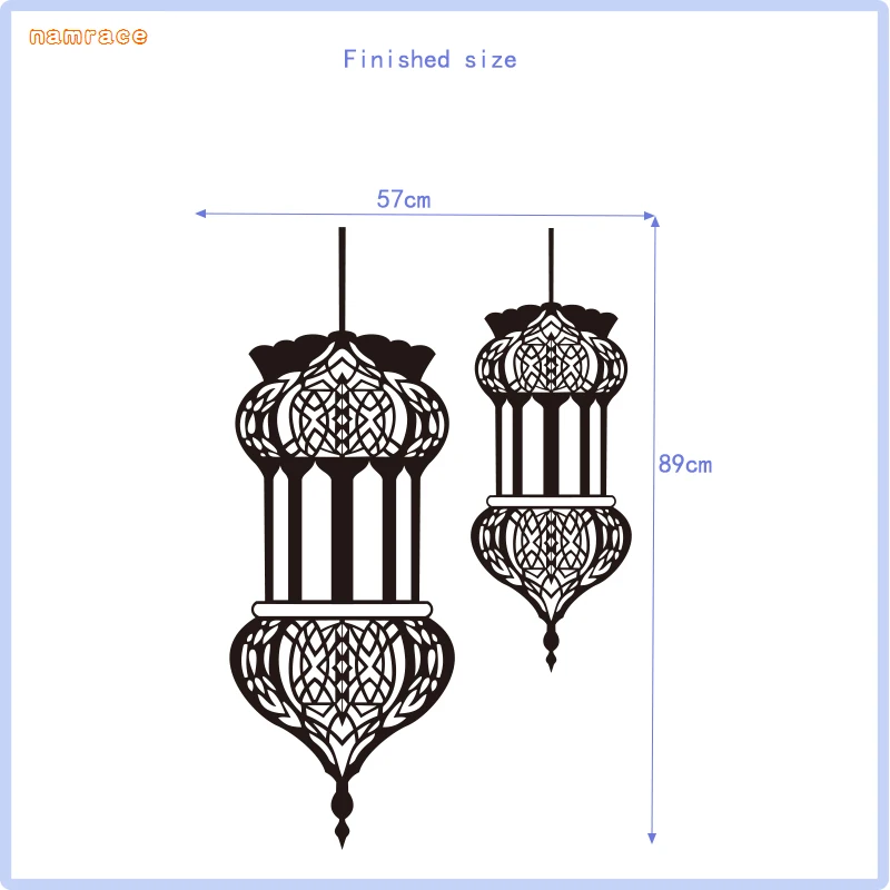 

Islamic wall stickers Muslim home decor bedroom and living room vinyl applique beautiful Arabic pattern wall art mural AW9330