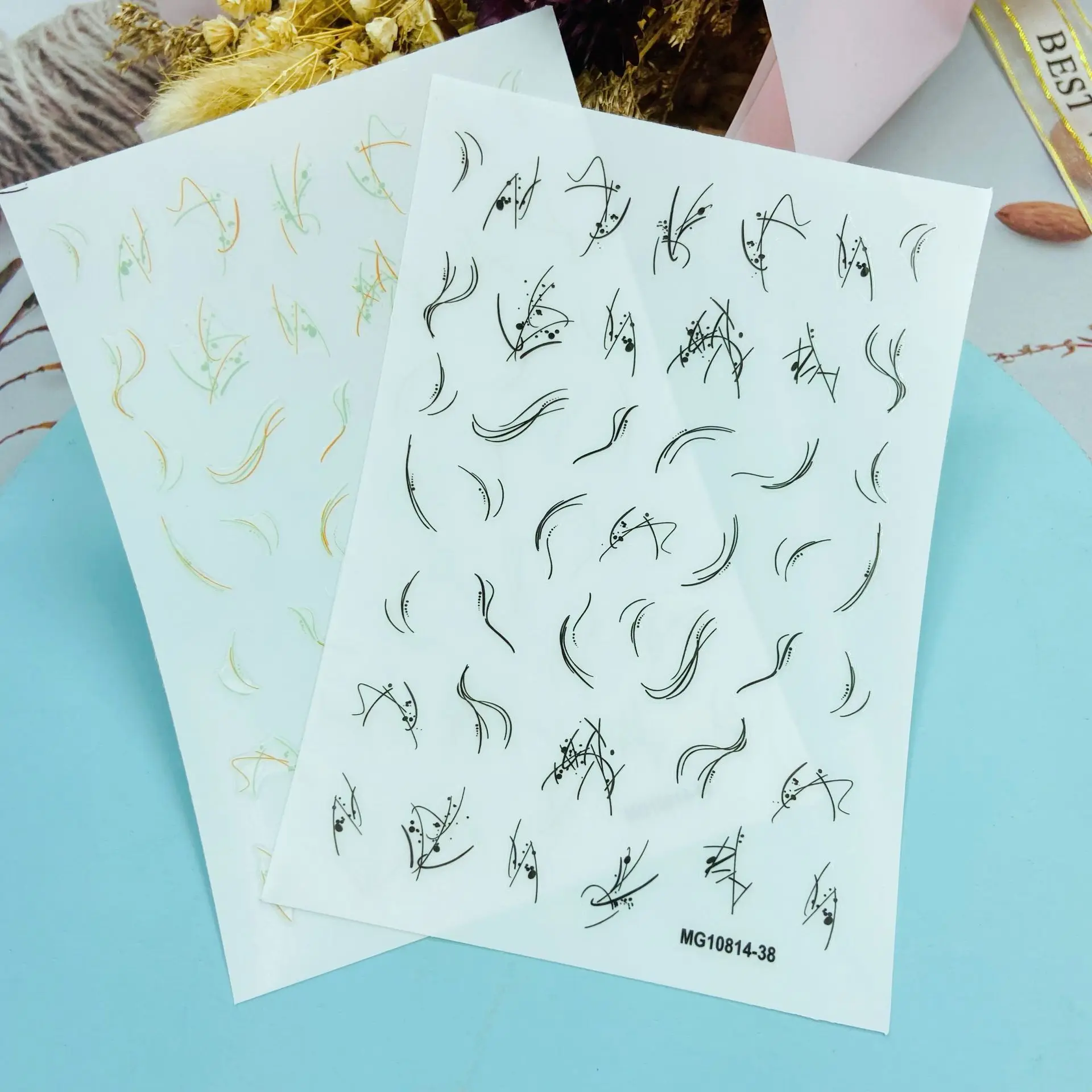 

New French Line Nail Art Sticker Self Adhesive Transfer Decal 3D Slider DIY Skills Nail Art Decoration Manicure Package
