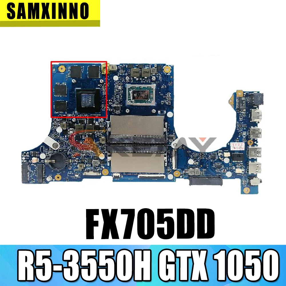 

Akemy FX705DD Laptop motherboard (17 inch) W/ AMD Ryzen R5-3550H GTX 1050 -GPU For ASUS FX705DT FX705D original mainboard