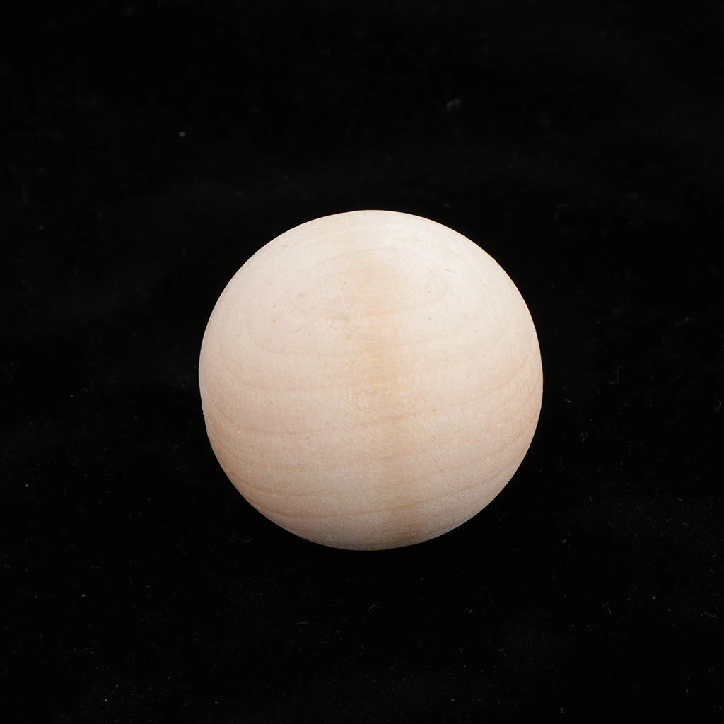 

MagiDeal 10 Pcs Hardwood Balls Solid No Hole Crafts Making Round Ball 40mm