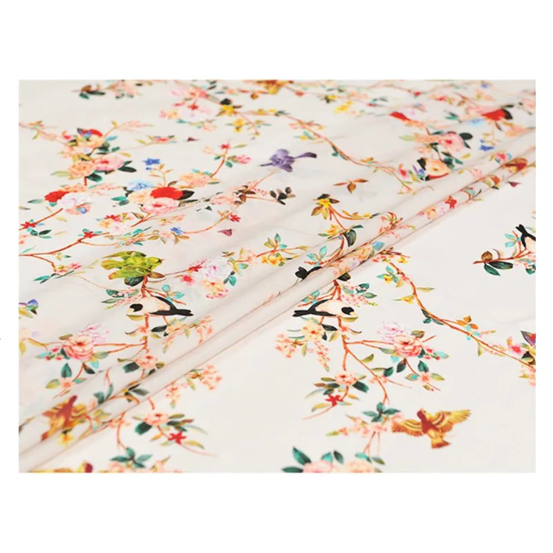 

Natural silk double joe fabric cloth per meter 16mm 112 cm width matt anti-wrinkle clothing dress shirt fabrics